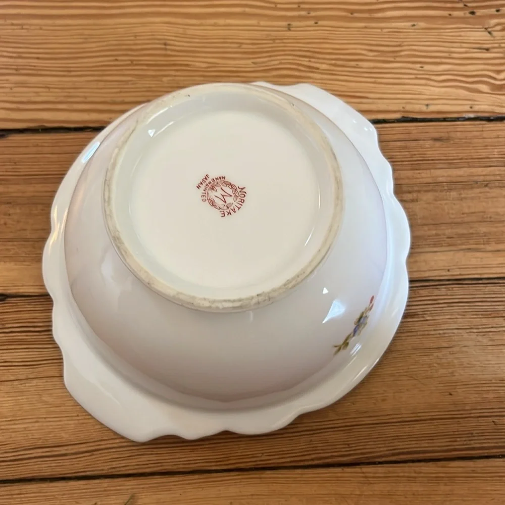 Noritake Orange and White Floral Serveware Set